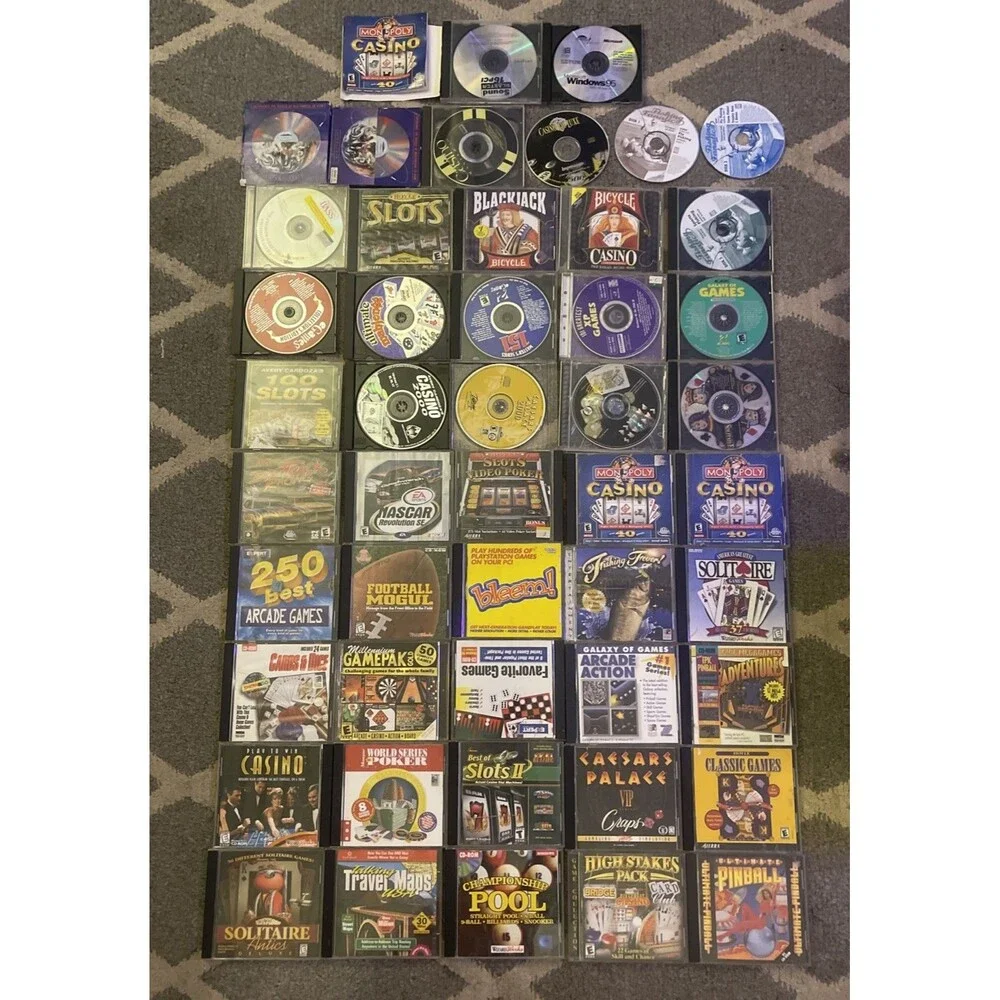 Vintage PC Games, CD-ROM, Microsoft, Game manuals, Lot 45 + Discs